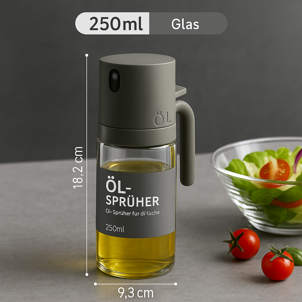 Ölsprüher aus Glas – feines Sprühen für fettarmes Kochen ohne Kleckern